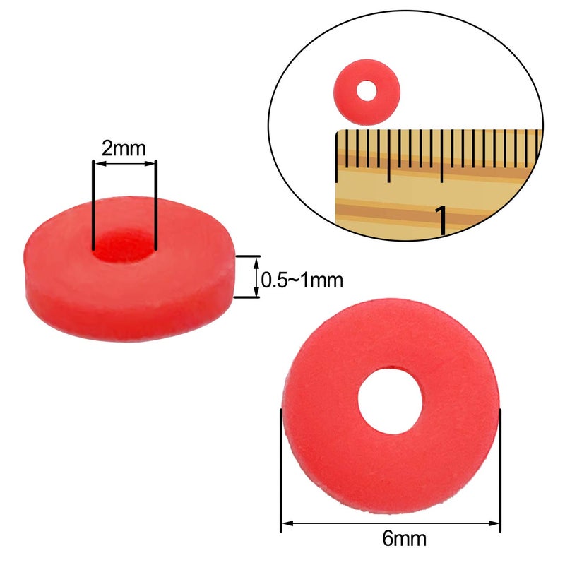 COIRIS 3400 Pcs Vinyl Heishi Beads Environmental Handmade Polymer Clay Spacer 6mm Disk Flat Beads for Surfer Chocker Necklace Bracelet Earrings Jewelry Making(RT-Macaroon Mix-6) - Image 3